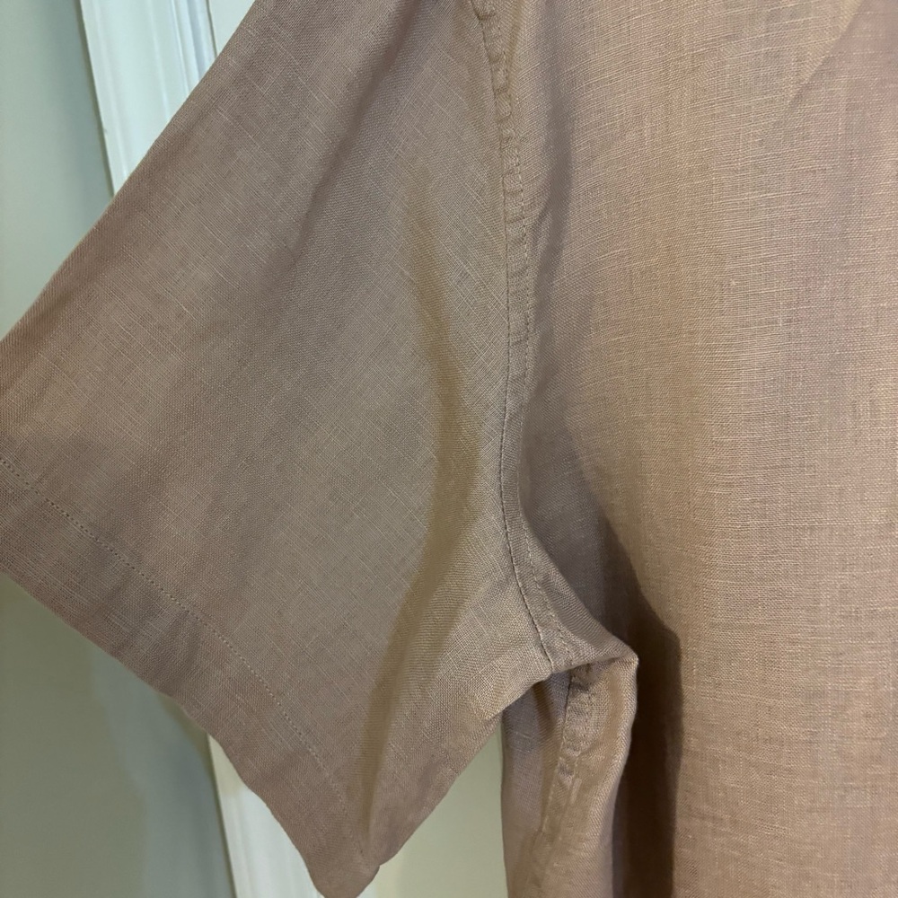 Panama Jack 100% Linen Tan Casual Button Down Shirt, Size 2XL - Picture 3 of 6